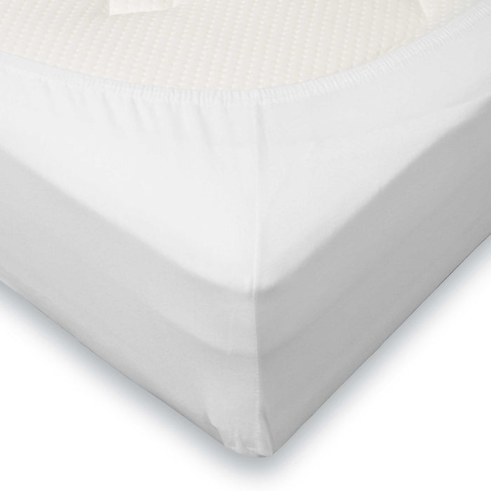 LINNICK Ledikant Baby Hoeslaken Jersey Stretch - wit 70x140|150cm