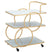 MARBLE - Trolley in goud metaal met 3 glazen planken