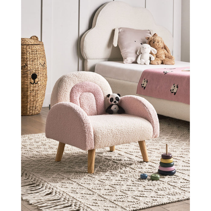 Beliani - OMBO - Kinderfauteuil - Roze - Bouclé