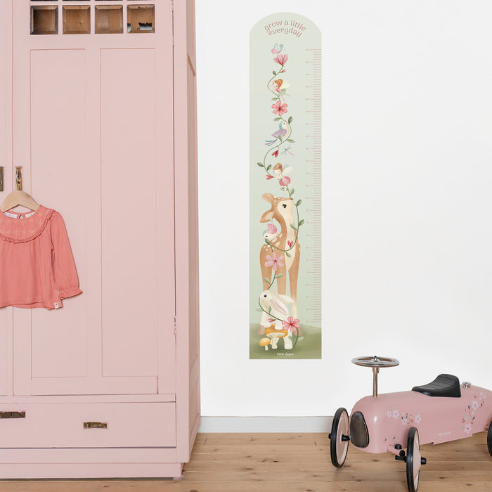 Little Dutch Fairy Garden Groeimeter Muursticker - 142x27,5cm - Dieren