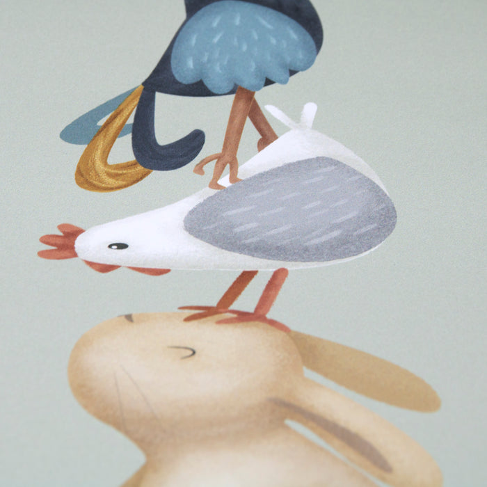 Little Dutch Little Farm Groeimeter Muursticker - 142x27,5cm - Dieren