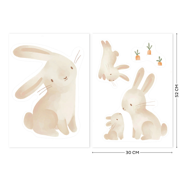 Little Dutch Baby  Bunny Muurstickers - 42x30cm - Konijnen