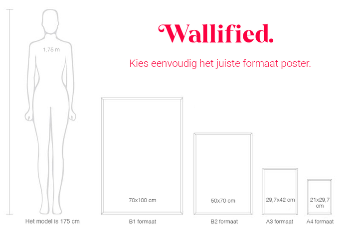 Wallified - Nijlpaardje Poster - Wallified - Kinderen - Poster - Print