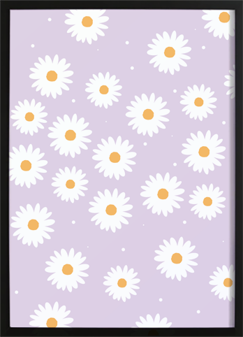 Wallified - Purple Daisy's Poster - Wallified - Kinderen - Poster -