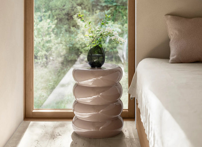 Toru Bijzettafel Fungi Rond | Bruin | Polystone