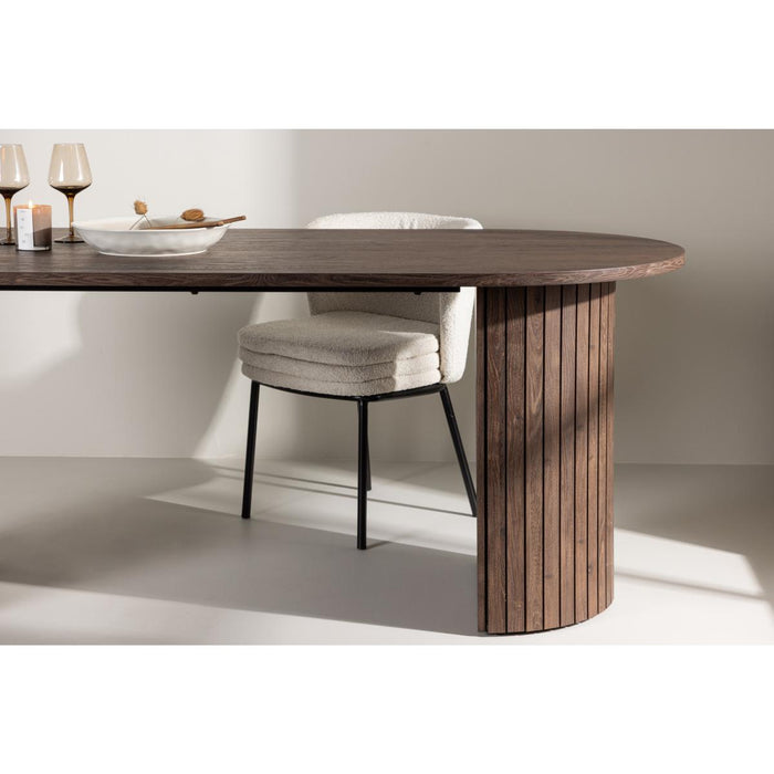 Svea - Niko ovale eettafel - 90 x 200 cm - mokka