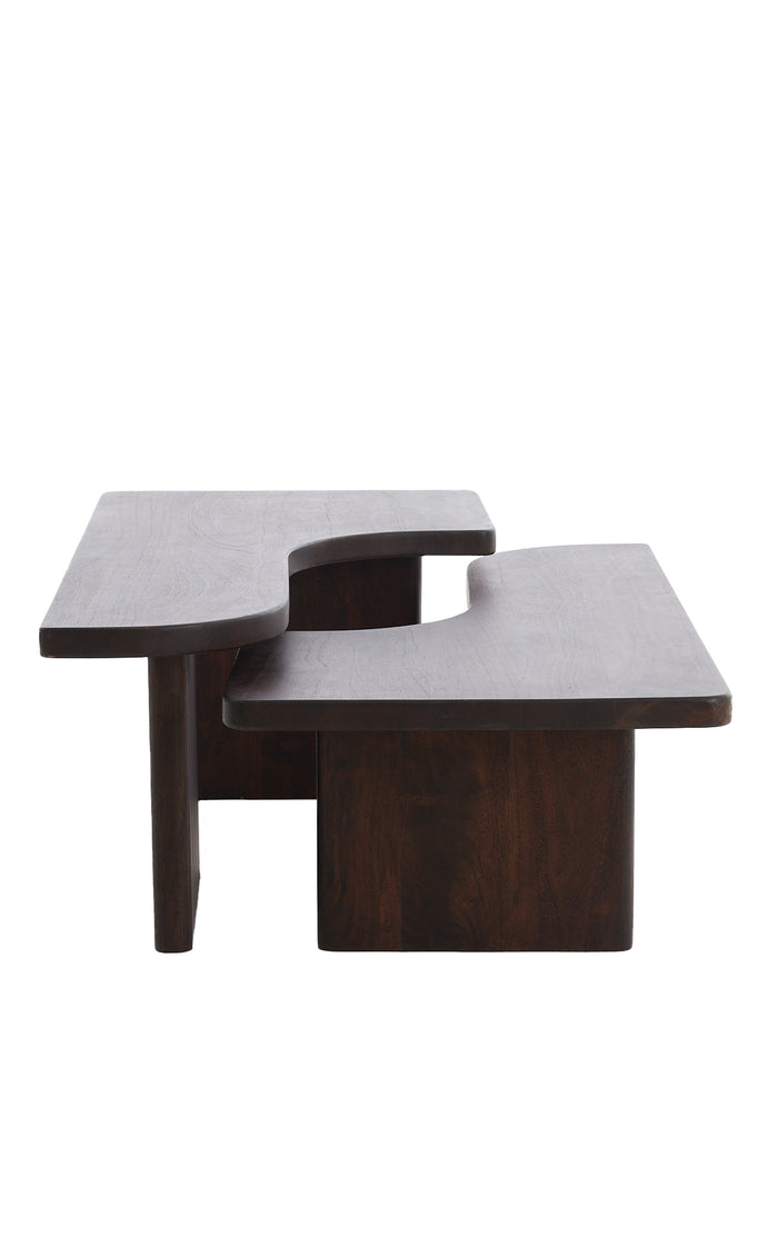 Light & Living - Salontafel CRATO - 120x60x45cm - Bruin - Set van 2