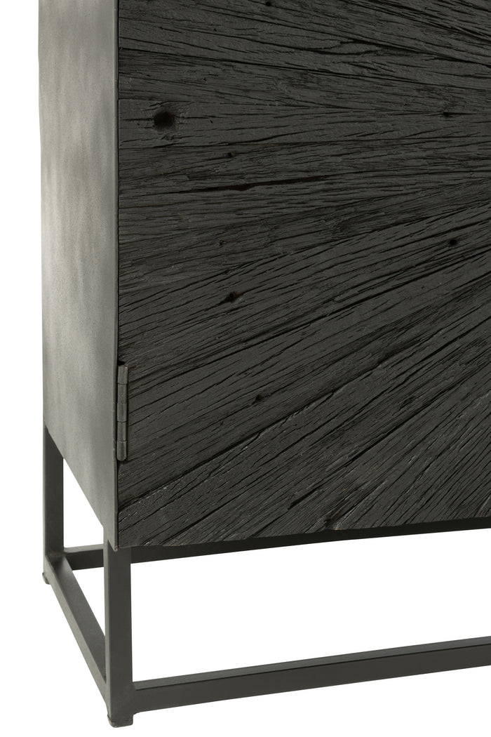 J-line - Buffetkast Shanil Hout|ijzer Zwart - 120x38x81cm