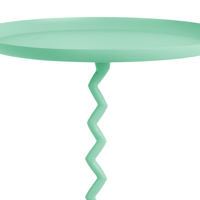 Leitmotiv - Bijzettafel Zig Zag Large - Turquoise blue