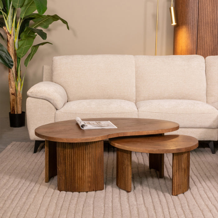 LABEL51 - Salontafel Set Timon - Nature Smooth Mangohout