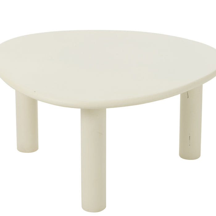 J-Line bijzettafel Bali - hout - wit - medium