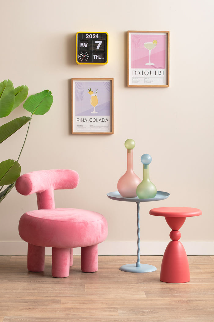 Leitmotiv - Bijzettafel Zig Zag Medium - Zachtblauw