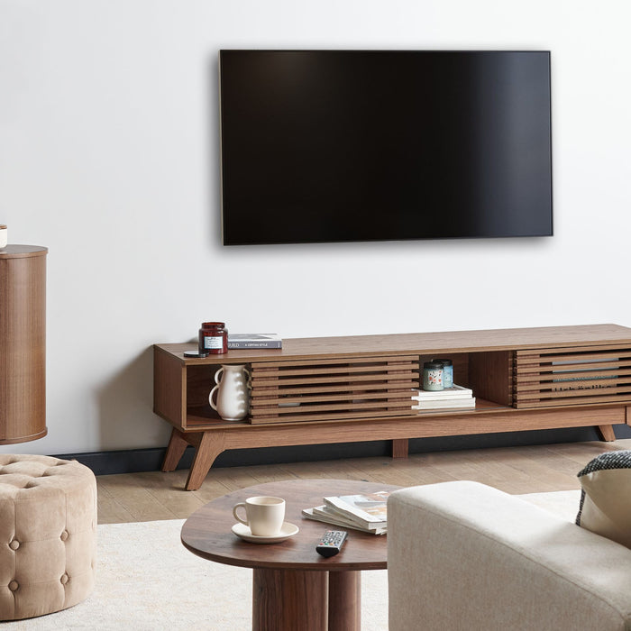 Beliani - TOLEDO - TV-meubel - Donkerbruin - 180 x 40 cm - Vezelplaat