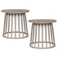 WOOOD Boy Bijzettafels Buiten - Kunststof - Taupe - Set van 2