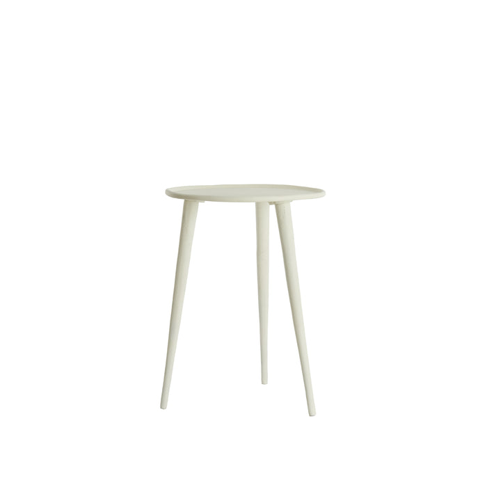 Light & Living - Bijzettafel BABINA - Ø36x47cm - Wit