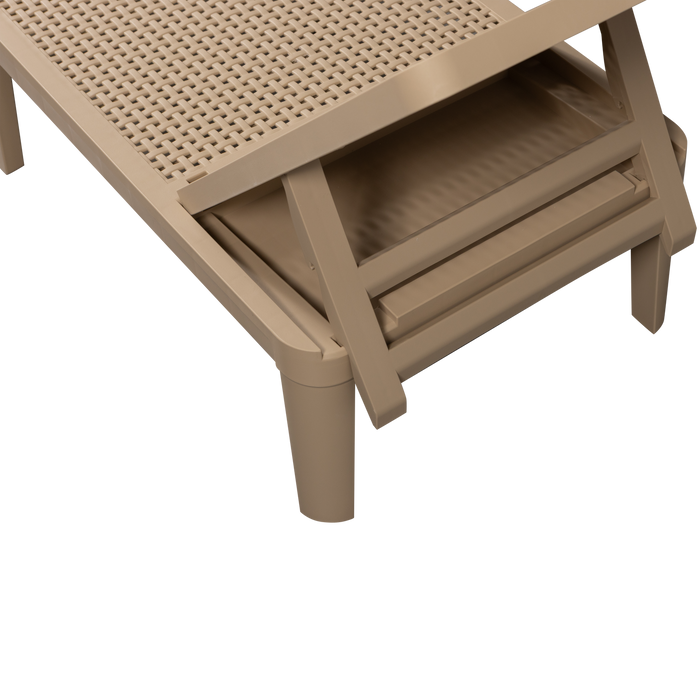 WOOOD Jinte Ligbed Tuin - Kunststof - Zand - 29x55x191