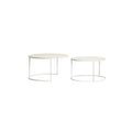 Light & Living - Salontafel SADAR - Ø75x42cm - Wit - Set van 2