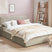 Beliani-LAVAUR-Bed met opbergruimte-Taupe-160 x 200 cm-Fluweel