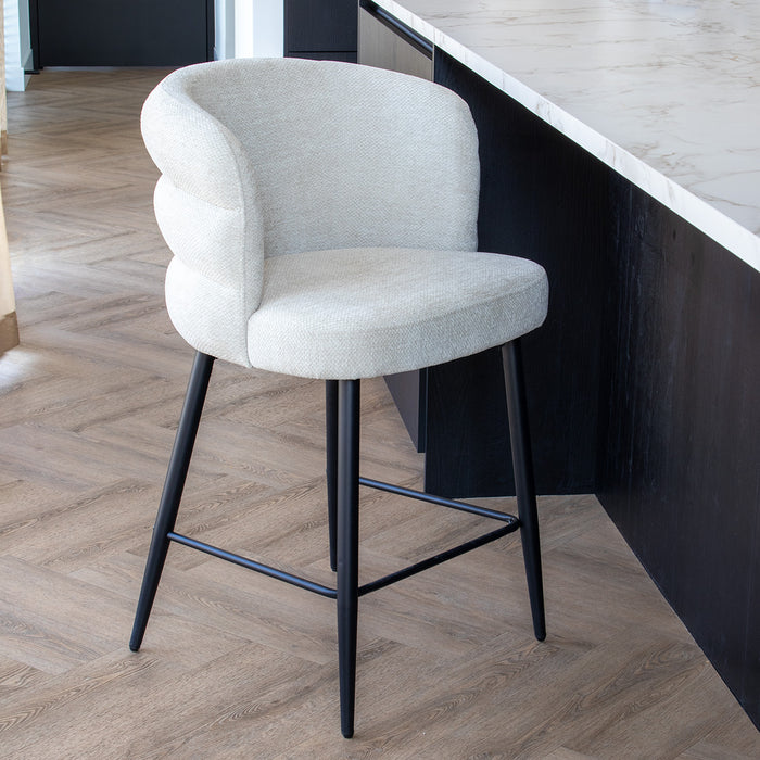 DÉJA Living - Barkruk Taupe - Zithoogte 75cm - Félix - Set van 2