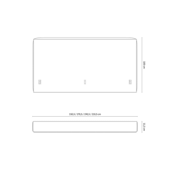 Micadoni Hoofdbord Olivia 190cm