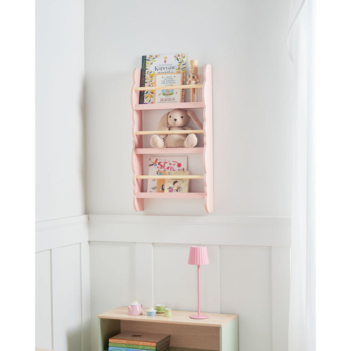 Beliani - RIGOLET - Wandboekenplank - Pastelroze - MDF