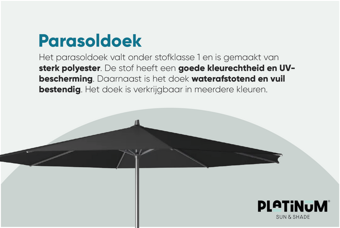 Platinum Riva parasol 3,5 m. Antraciet