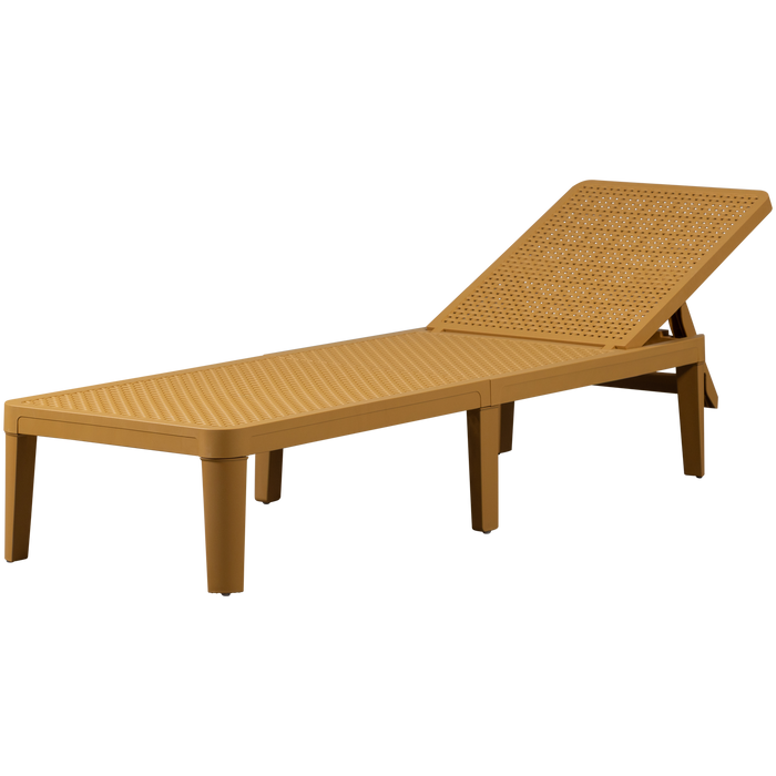 WOOOD Jinte Ligbed Tuin - Kunststof - Geel - 29x55x191