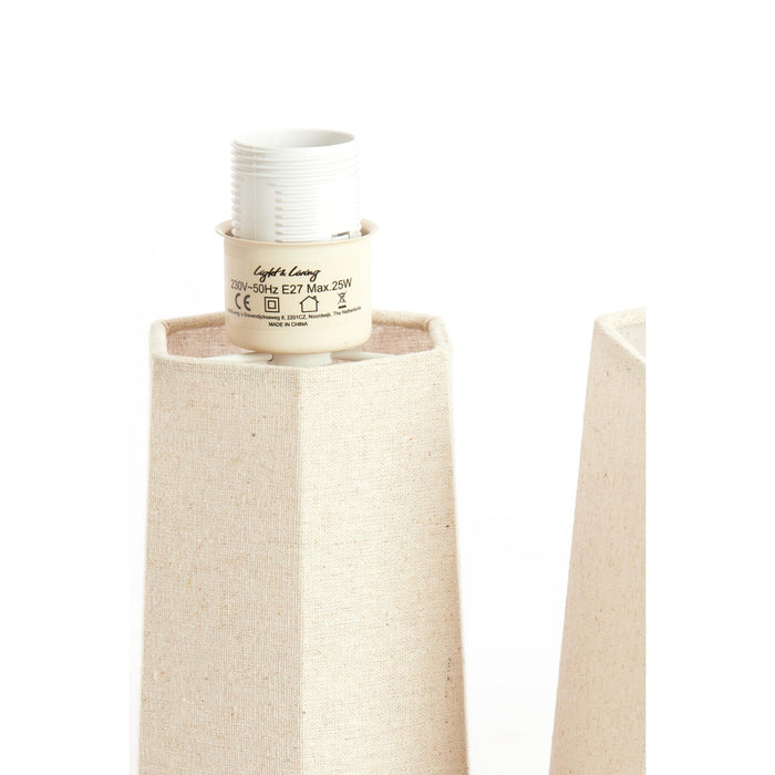 Light & Living Tafellamp Musabo - Naturel - Ø25cm