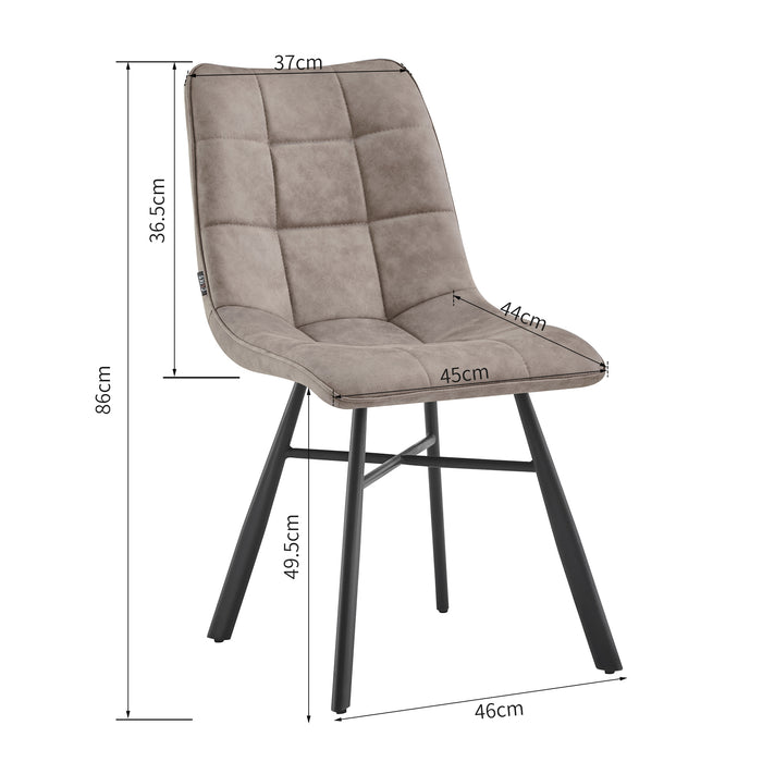 Furnihaus Eetkamerstoel Dexx - Antraciet - Set van 4