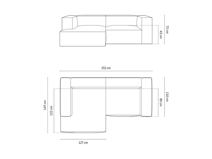 Micadoni Hoekbank Nuria 3-zits links
