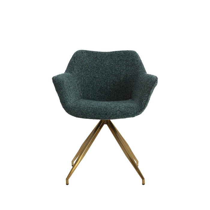 Light&living Eetkamerstoel 62x52x81 cm JAIMY emerald-groen+goud