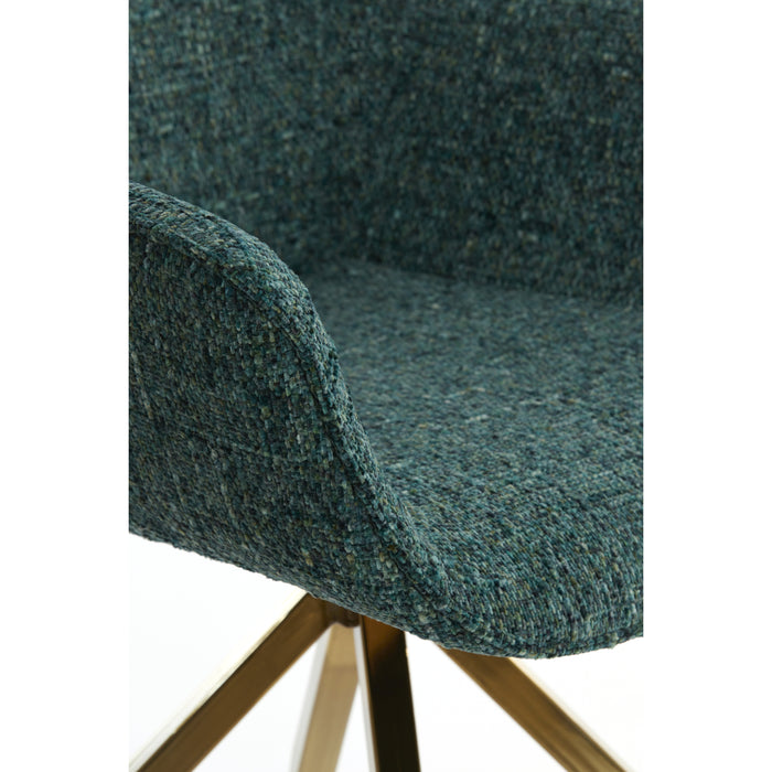 Light&living Eetkamerstoel 62x52x81 cm JAIMY emerald-groen+goud
