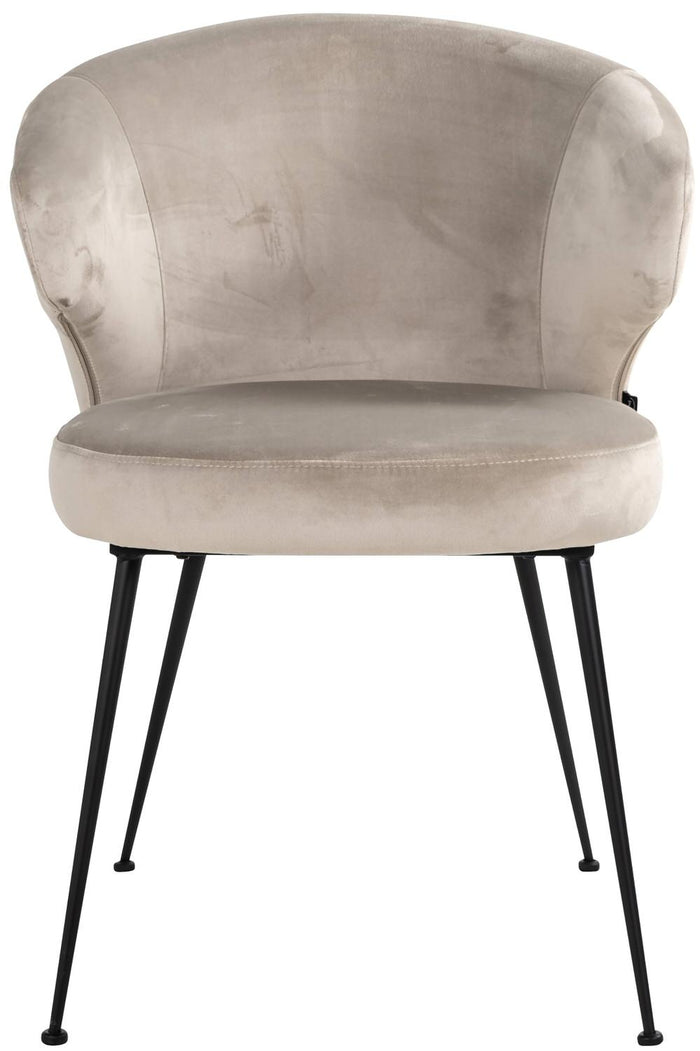 Richmond Interiors Xandra Khaki Velvet Eetkamerstoel