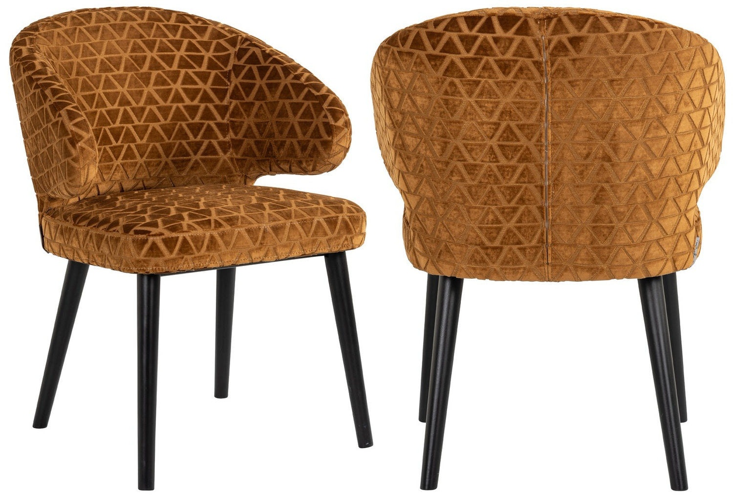 Richmond Interiors Indigo Armstoel Gold Triangle