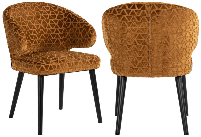 Richmond Interiors Indigo Armstoel Gold Triangle