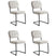Eetkamerstoelen set van 4 - Flexa Beige Stof