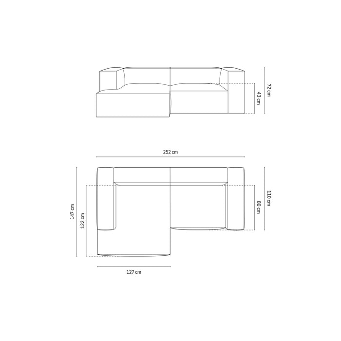 Micadoni Hoekbank Nuria 3-zits links