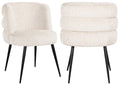 Richmond Interiors Stella Beige Chenille Eetkamerstoel