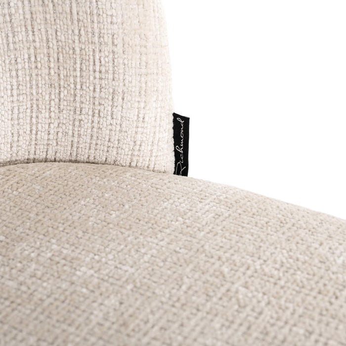 Richmond Interiors Elvi Beige Chenille Eetkamerstoel