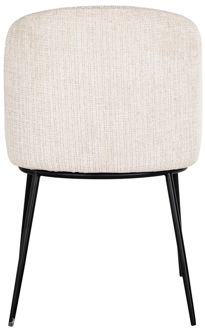 Richmond Interiors Elvi Beige Chenille Eetkamerstoel