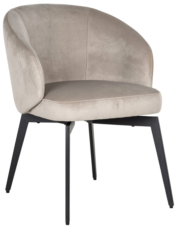 Richmond Interiors Amphara Khaki Velvet Eetkamerstoel