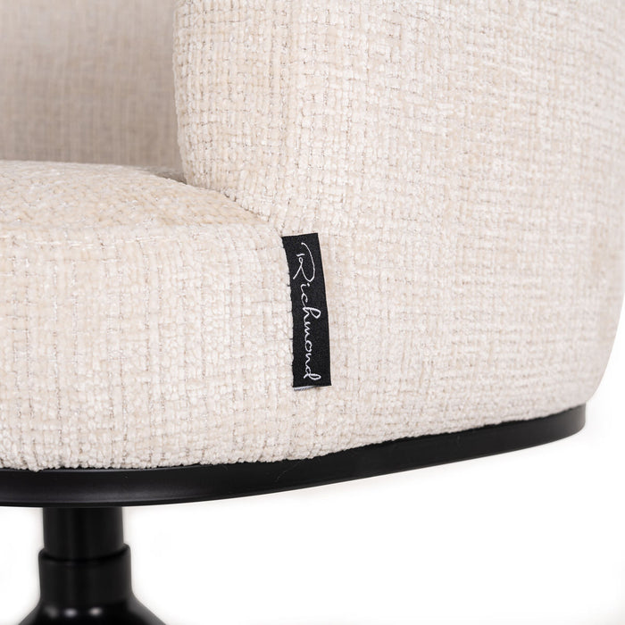 Richmond Interiors Cheyenne Beige Chenille Draaistoel