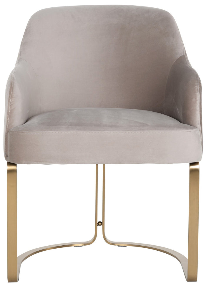 Richmond Interiors Hadley Velvet Khaki Eetkamerstoel