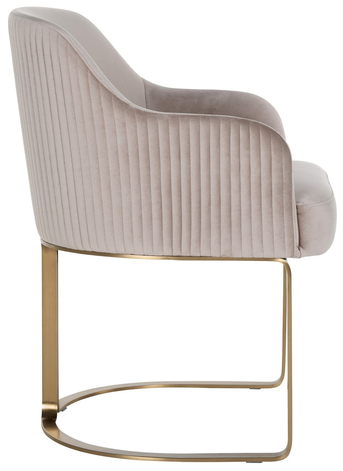 Richmond Interiors Hadley Velvet Khaki Eetkamerstoel