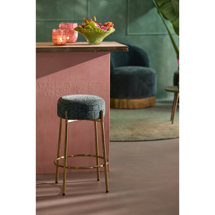 Light & Living Light&living Barkruk Ø41x67 cm LOKVA emerald-groen+goud