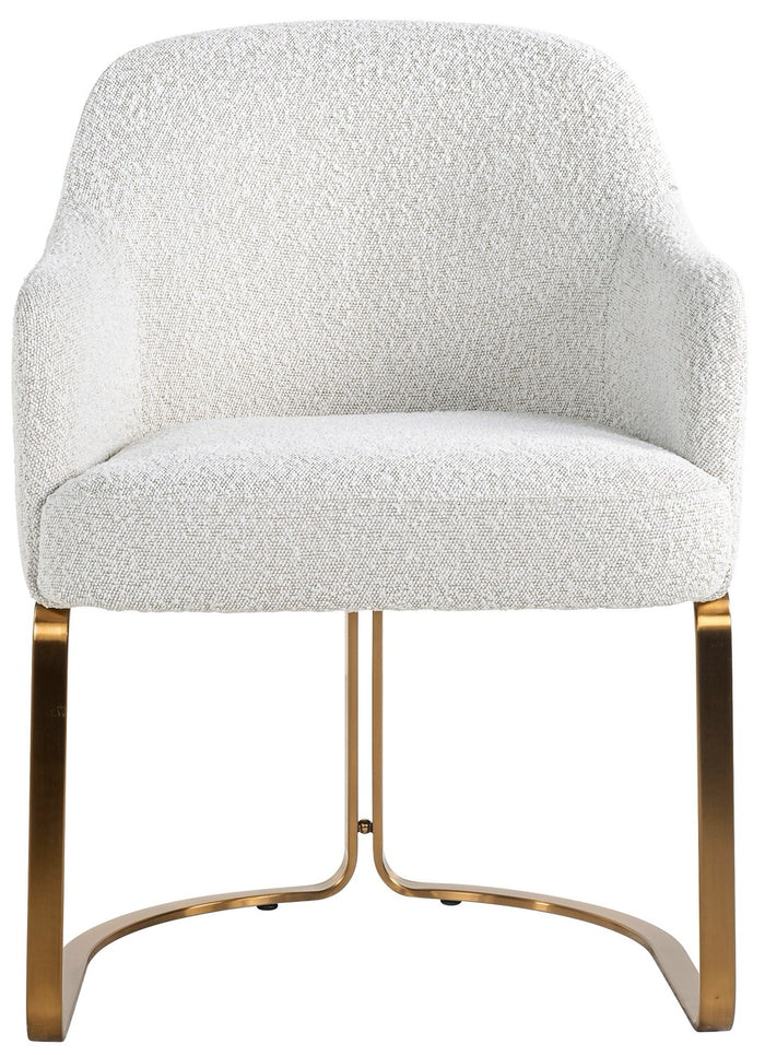 Richmond Interiors Hadley Wit Bouclé Eetkamerstoel