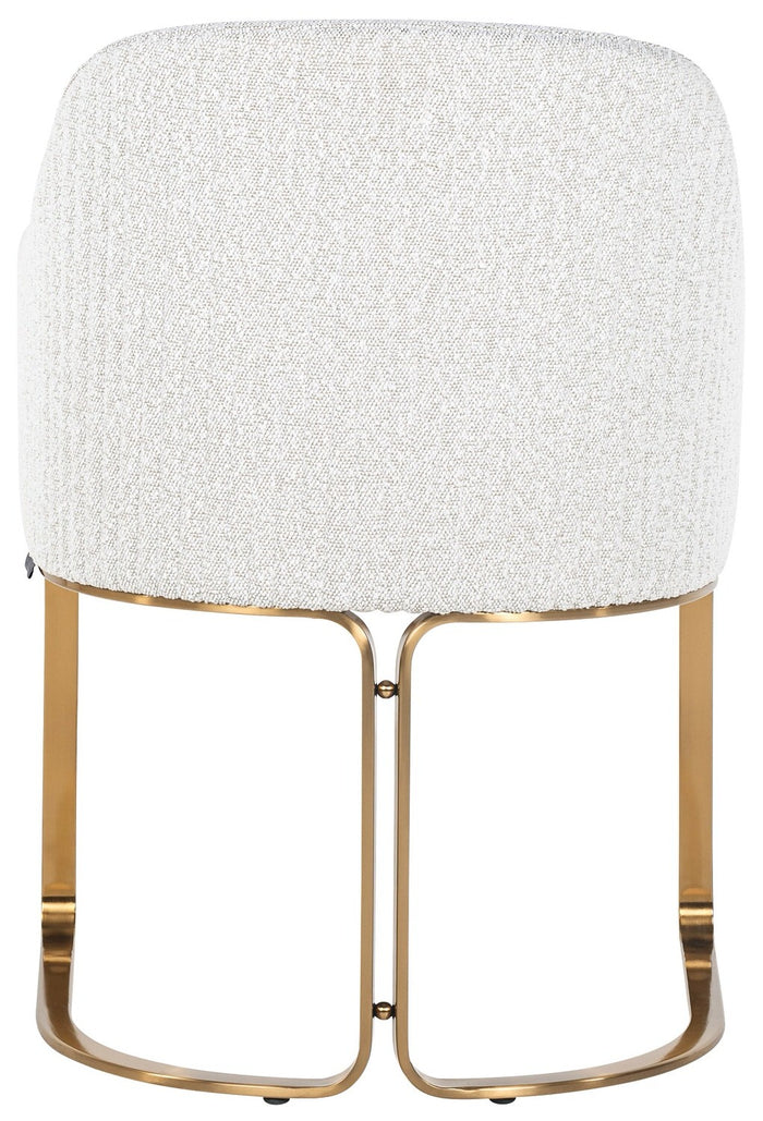 Richmond Interiors Hadley Wit Bouclé Eetkamerstoel