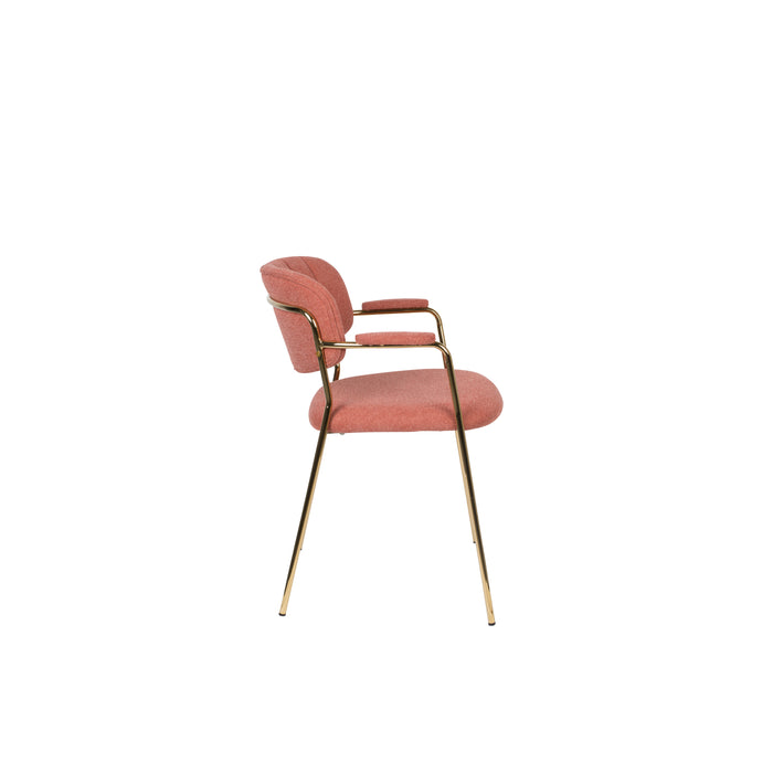ANLI STYLE Armchair Jolien Gold|Pink