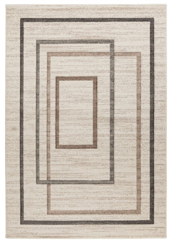 Lalee Trendy Carving 200 x 290 cm Vloerkleed Beige | Zilver