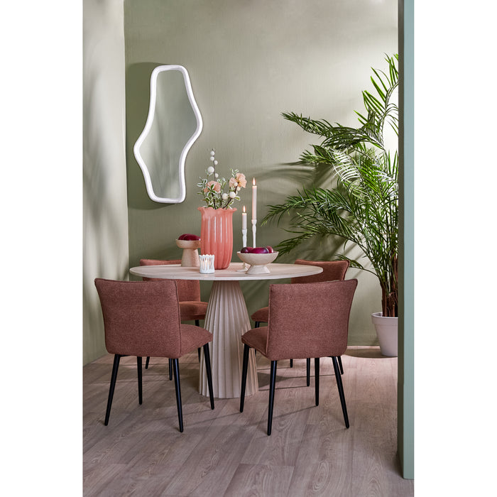 Light&living Eetkamerstoel 58x47x80 cm VADENI terra+zwart